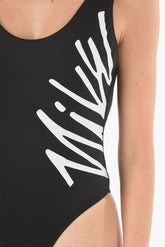 MOVE TO ZERO Logo Printed One Piece Swimsuit